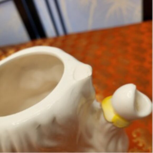 Rare Vintage Lefton Cuddles the Cat/Sunshine Tea Pot Set w/ Cream & Sugar - Picture 7 of 16